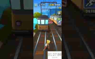 2m 17s 222ms | Subway surfers no coin challenge ( No Hoverboards/Keys )