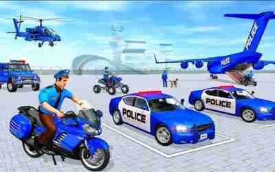 US Police Car Transporter Game: Man Drive And Transport Cargo Airplane Ship – Android iOS Gameplay
