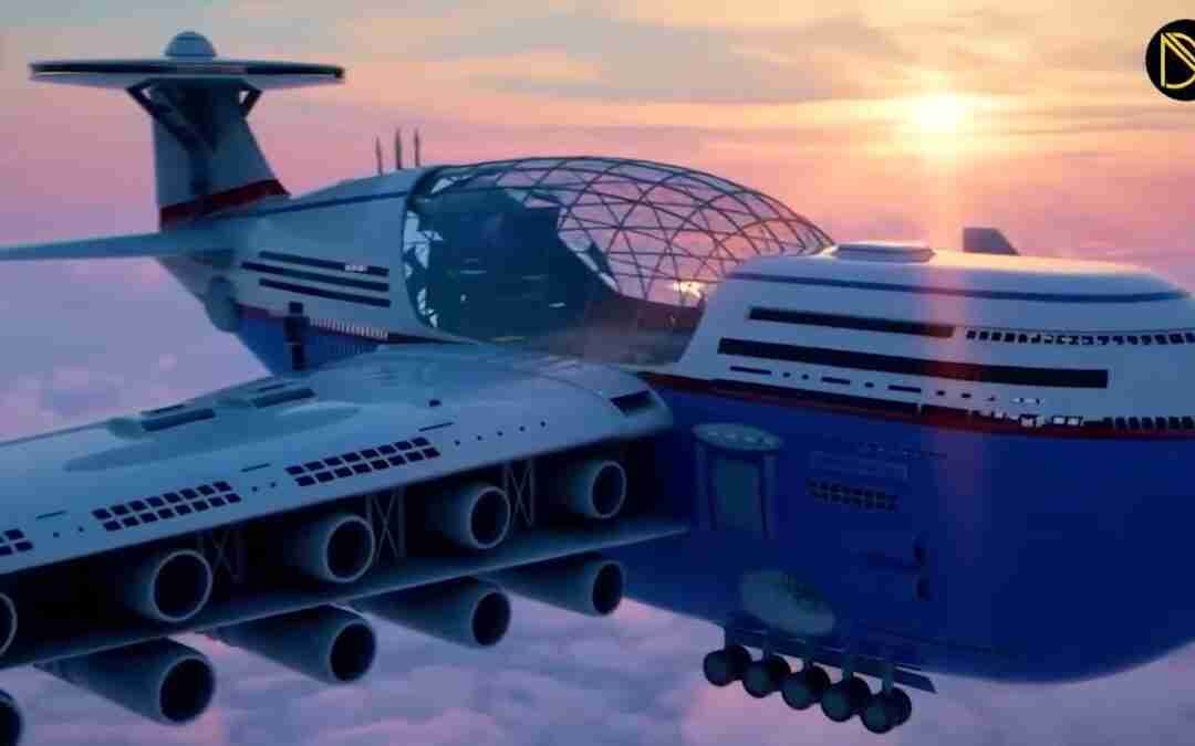 Inside giant flying luxury hotel that can stay in the air for years