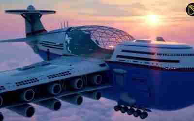 Inside giant flying luxury hotel that can stay in the air for years
