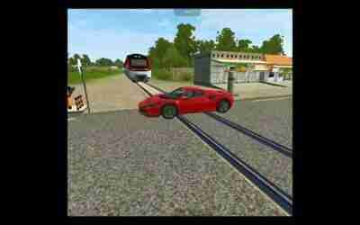 Train vs Sportscars ☠️?- Bus Simulator Indonesia Gameplay ?☃️ #shorts #bussimulatorindonesia