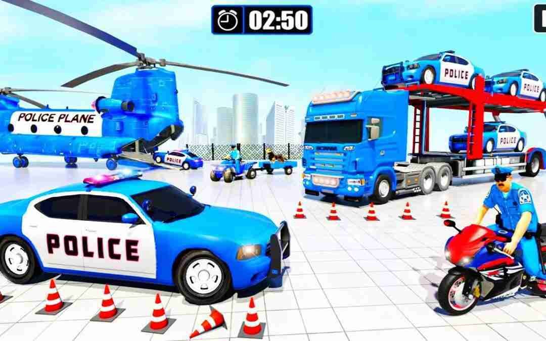 US Police Car Transport Truck – Police Transport Car Parking | DTN Car Gameplay