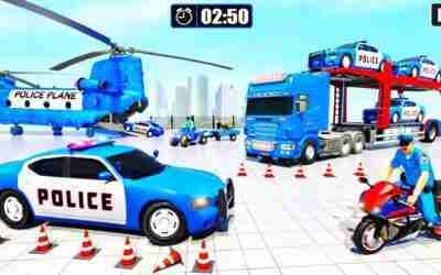 US Police Car Transport Truck – Police Transport Car Parking | DTN Car Gameplay
