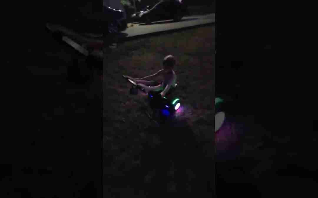 Owen on his hoverboard gocart#hoverboard  #go-cart #hoverboardgocart