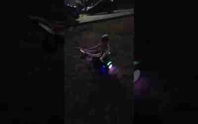 Owen on his hoverboard gocart#hoverboard  #go-cart #hoverboardgocart