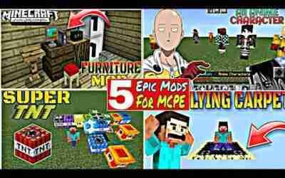 Top 5 Best Mods For Minecraft Pocket Edition | Best addons for minecraft PE In Hindi|l 1.19+