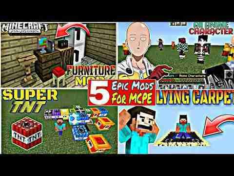 Top 5 Best Mods For Minecraft Pocket Edition | Best addons for minecraft PE In Hindi|l 1.19+