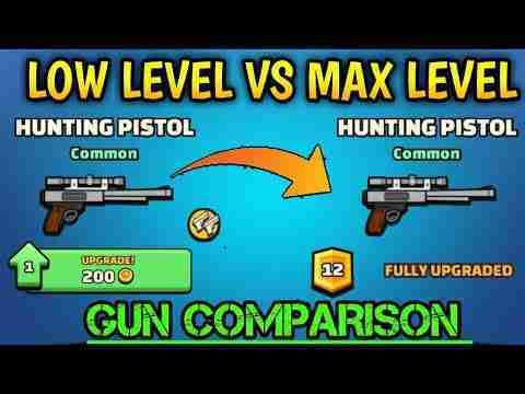Da2 Mini Militia Low Level Vs Max Hunting Pistol || Mini Militia Gun Comparison || Visu Gamer