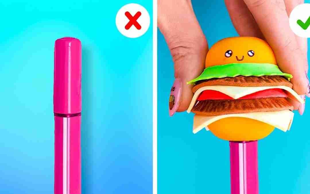 CUTE SCHOOL HACKS AND COLORFUL DIY CRAFTS WITH SCHOOL SUPPLIES