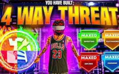 NEW "4-WAY THREAT" BUILD IS A DEMIGOD in NBA 2K22! GAME-BREAKING BEST BUILD NBA 2K22!
