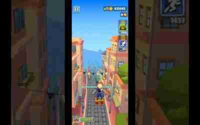 Subway Surfers No Coins no hoverboards/keys/ads, lasted for 3 minutes and 32 seconds.(1)