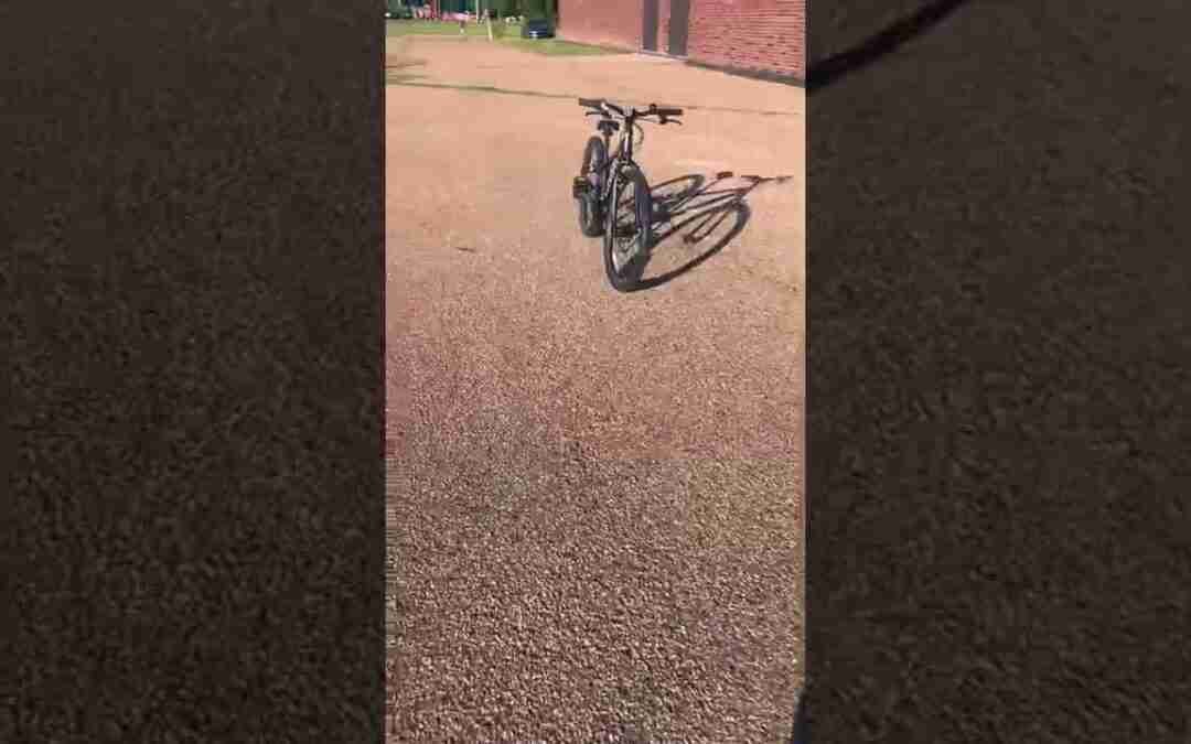 Riding hoverboard