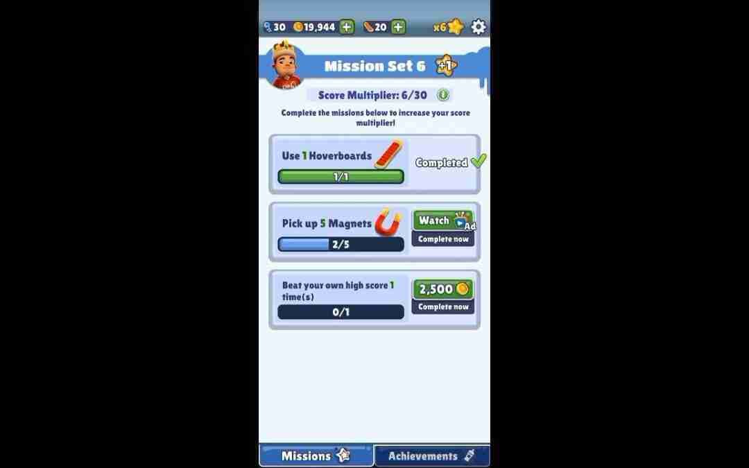Subway Surfers: Mission Use 1 Hoverboards – SOLVED