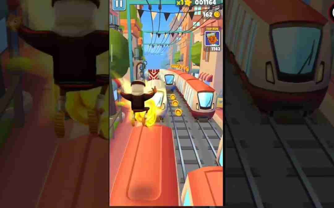 Subway Surfers No Coins no hoverboards/keys/ads, lasted for 3 minutes and 32 seconds(1)