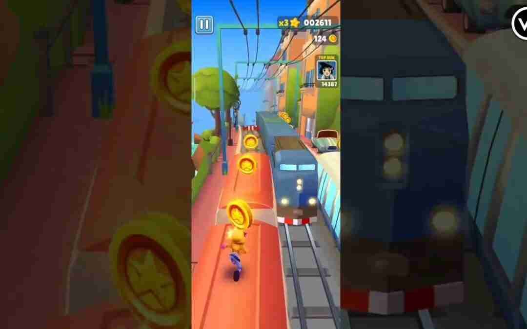 Subway Surfers No Coins no hoverboards/keys/ads, lasted for 3 minutes and 32 seconds(4)