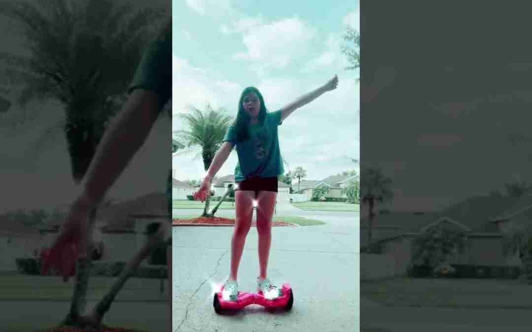 carxy stuent on hoverboard