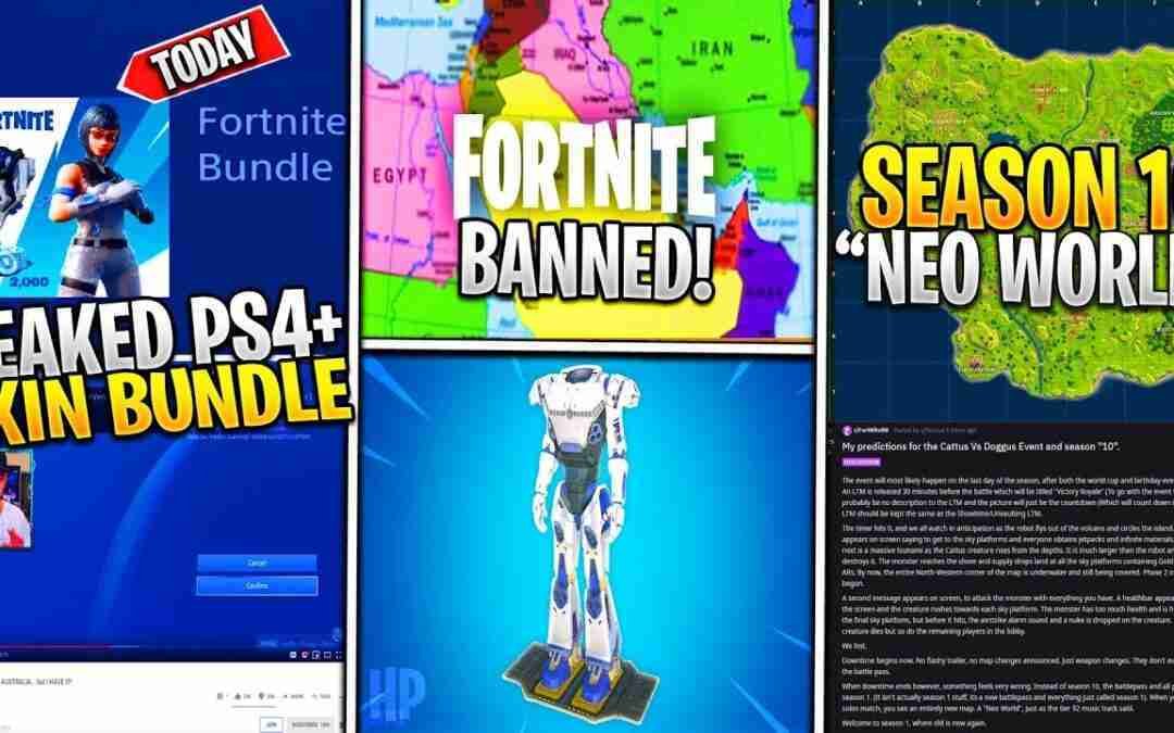 *NEW* Fortnite: Leaked PS4+ Bundle (2k V-Bucks), Season 10 Theme "Neo World" & Cattus vs Robot Info!