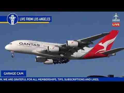 LIVE Plane Spotting at Los Angeles International Airport (LAX) + QANTAS A380 TEST FLIGHT!