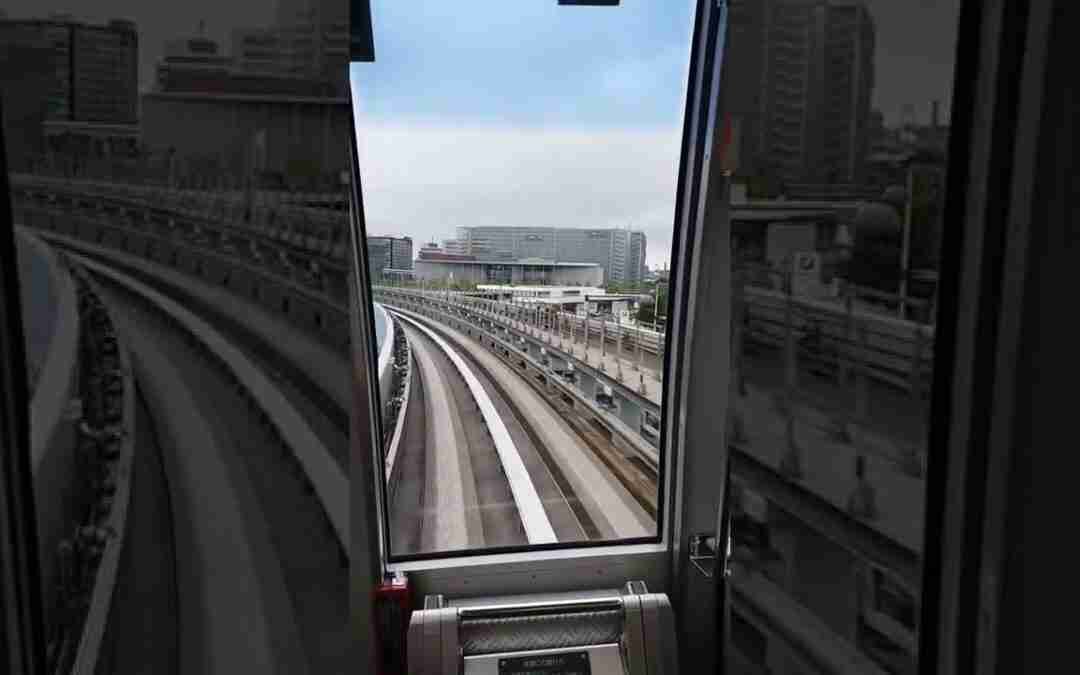 Train ride in Odaiba Island, Tokyo