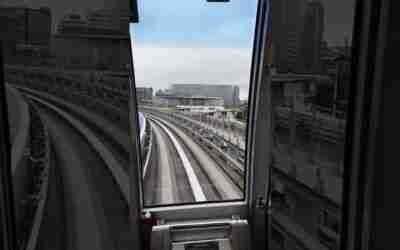 Train ride in Odaiba Island, Tokyo