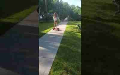 Addy and the Halo Rover Hoverboard X