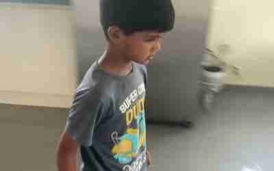 Play time with Monster Truck and hoverboard