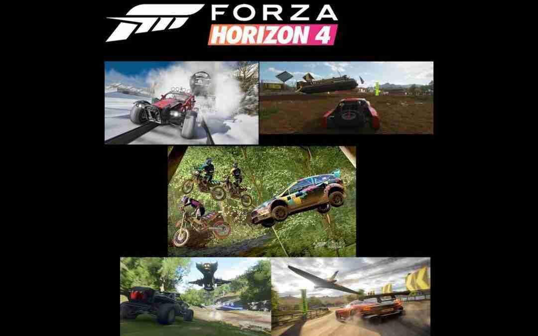 Forza Horizon 4 Showcase Events Gameplay {Halo,Train,Hoverboard,Plain,Bikes}