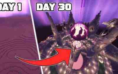 I Survived on Mars in Minecraft for One Month