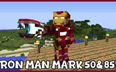 IRON MAN SUIT MARK 50 & 85 BRING THE FIREPOWER! Minecraft Fisk's Superheroes Modpack