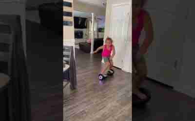 Cruisin around #funwithfreya #shorts #hoverboard