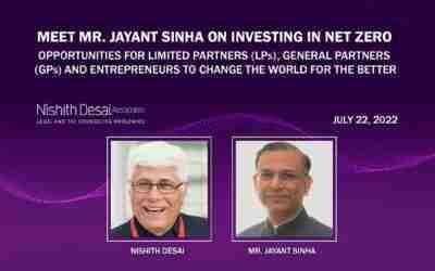 Webinar: Investing In Net Zero with Mr. Jayant Sinha (July 22, 2022)