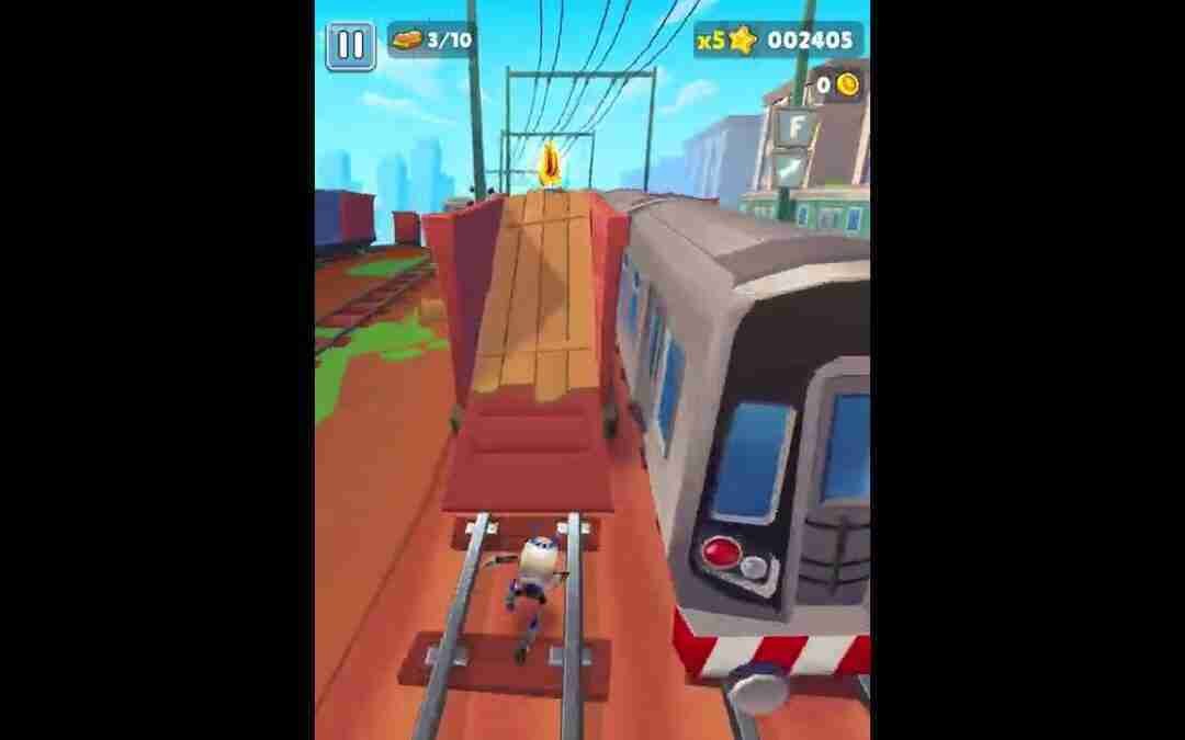 Subway surfers MOBILE gameplay NO COINS (no keys or hoverboards)