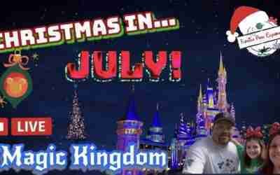 ?LIVE: Christmas in July at Disney Magic Kingdom (Rides, Shopping and Fireworks)