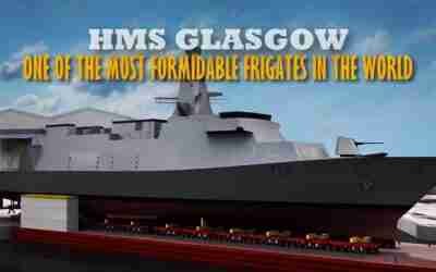 Finally ! UK first New Super frigate HMS Glasgow enter the water