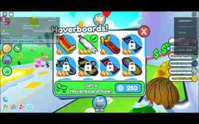 Showcasing all of my hoverboards in Pet Simulator X