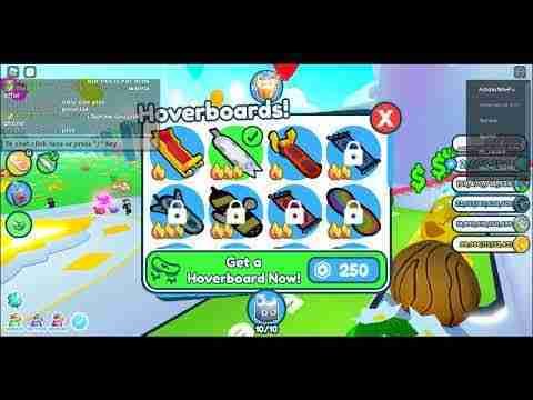 Showcasing all of my hoverboards in Pet Simulator X