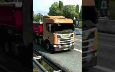 emergency helicopter landing – Euro truck simulator #shorts #ets2 #ats #americantrucksimulator