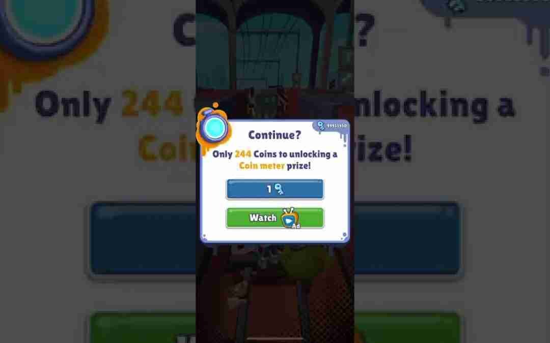 Subway surfers No coins with keys and hoverboards 3m30s