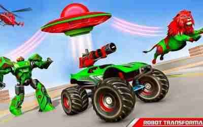 King Lion Robot Space Ship Monster Truck Wars of Robot Transform | Android iOS Gameplay