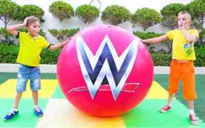 Vlad and Niki play sports for toys