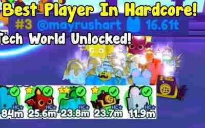 Becoming The Best Hardcore Player In Pet Simulator X! Unlocked Tech World!