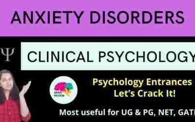 Anxiety Disorders | Clinical Psychology| Psychology Entrances| Mind Review