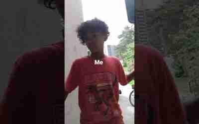 riding on a hoverboard.