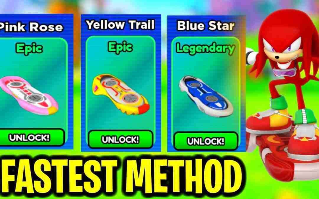 FASTEST WAY TO UNLOCK EVERYTHING IN FREESTYLE RIDERS EVENT (HOVERBOARDS) IN SONIC SPEED SIMULATOR