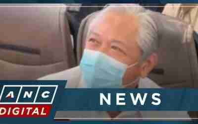 WATCH: DOTr Sec. Jaime Bautista rides EDSA Bus Carousel at newly-opened stop in Roxas Blvd | ANC