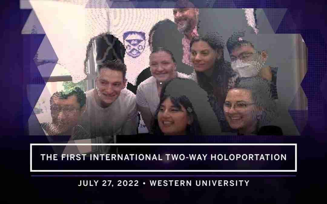 Two-way International Holographic Teleportation