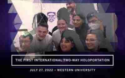 Two-way International Holographic Teleportation