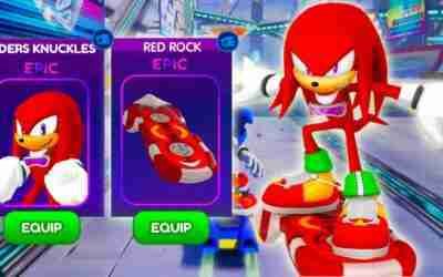 HOW TO UNLOCK RIDERS KNUCKLES + RED ROCK HOVERBOARD FAST In SONIC SPEED SIMULATOR | ROBLOX !