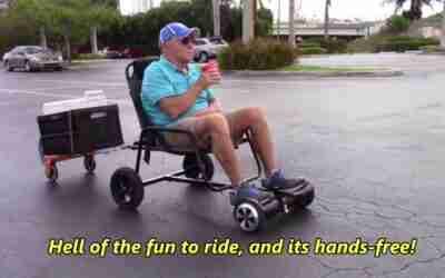 HoverSeat XL – Hoverboard Sitting Attachment with Built-In Soft Seat.