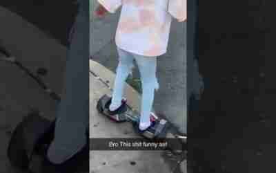 Lol I was falling off my hoverboard